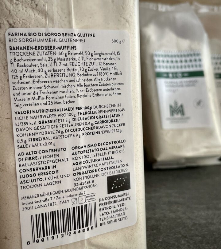 Bio Sorghummehl glutenfrei Meraner Mühle