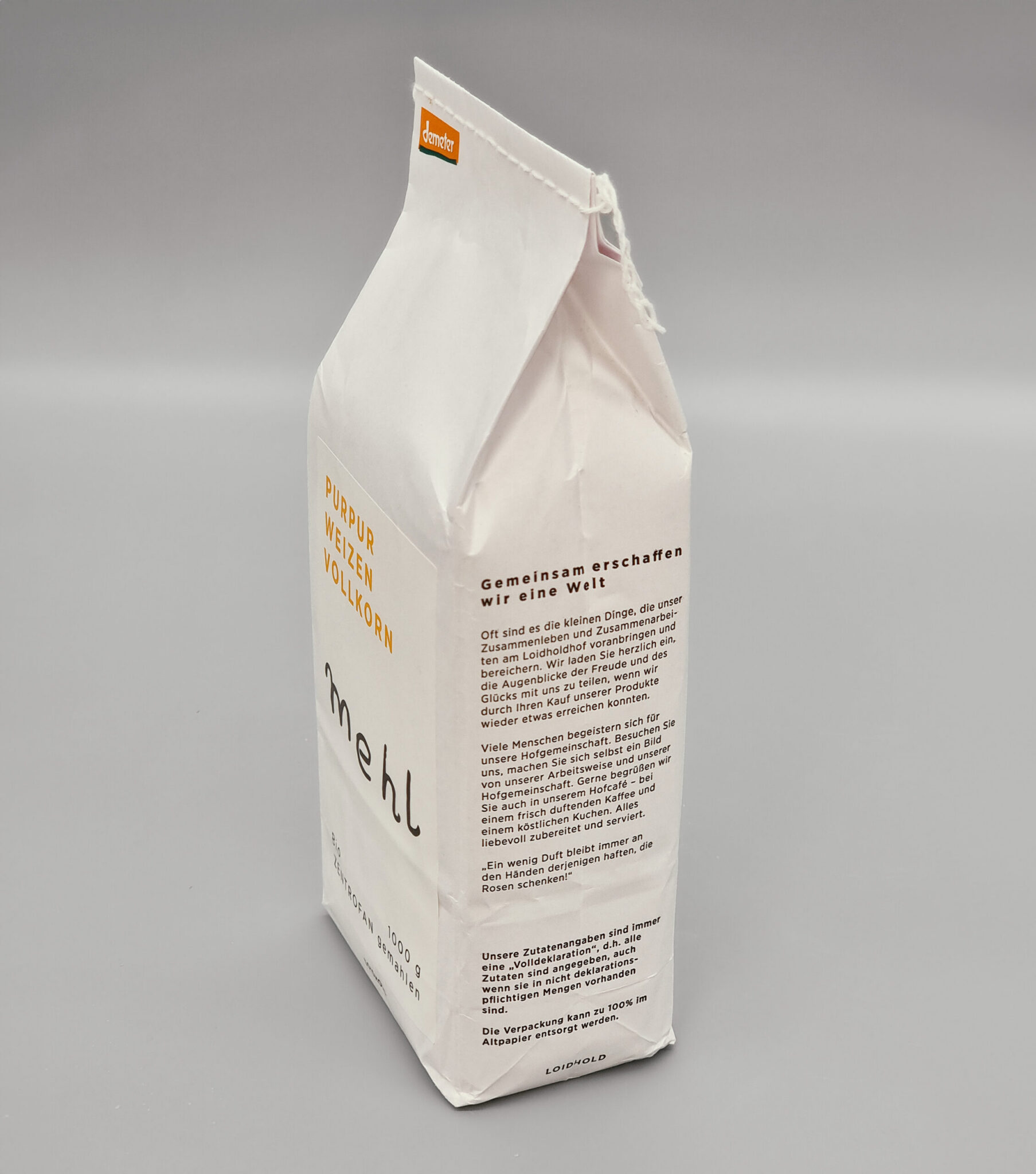 Bio Purpurweizen Vollmehl - Loidholdhof (1kg) – Bild 6