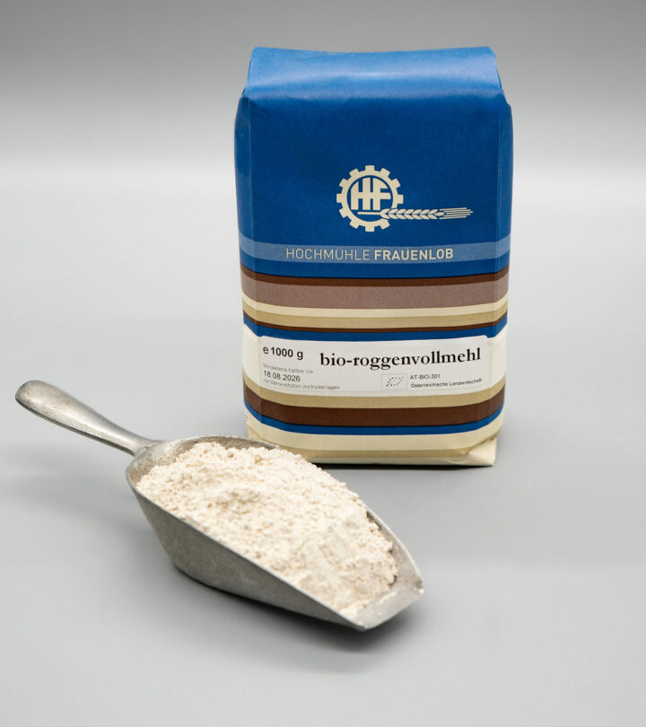Bio-Roggenvollkornmehl (1kg)<br> Frauenlob Mühle